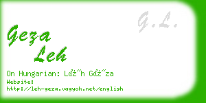 geza leh business card